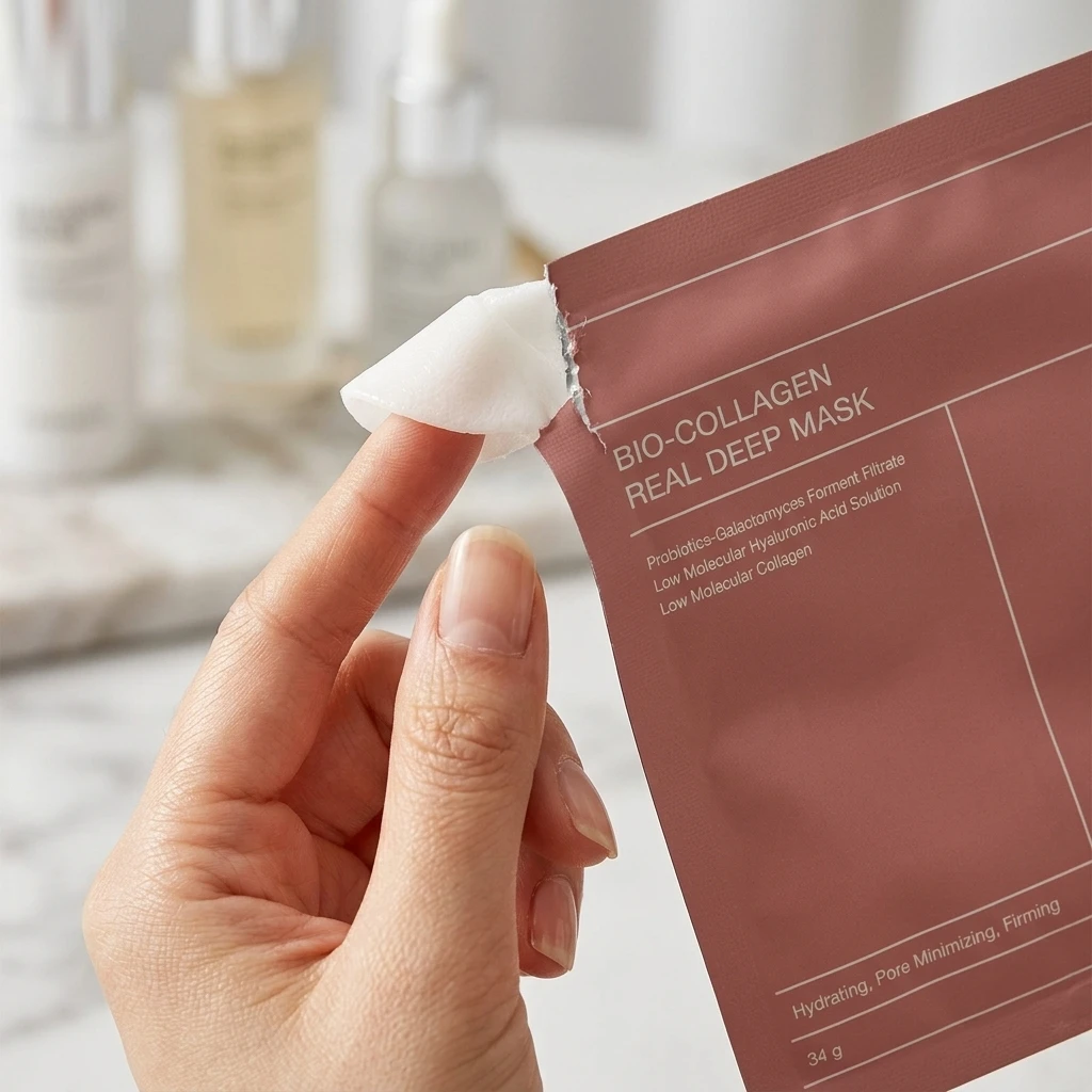 Bio Collagen Deep Hydrating Gel Mask Overnight Moisturizing Facial Sheet Improve Skin Elasticity Minimize Pore Skincare 1/10/20p