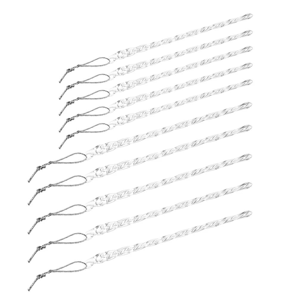 

10Pcs Glass Clear Spiral Ornaments Hanging Drops Christmas Tree Holiday Wedding Party Decoration Transparent Ornaments