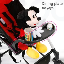 Stroller Dining Plate for Yoyo Stroller Accessories Healthy ABS Material Meal Tray Service Plate Food Milk Bottle Cup Holder