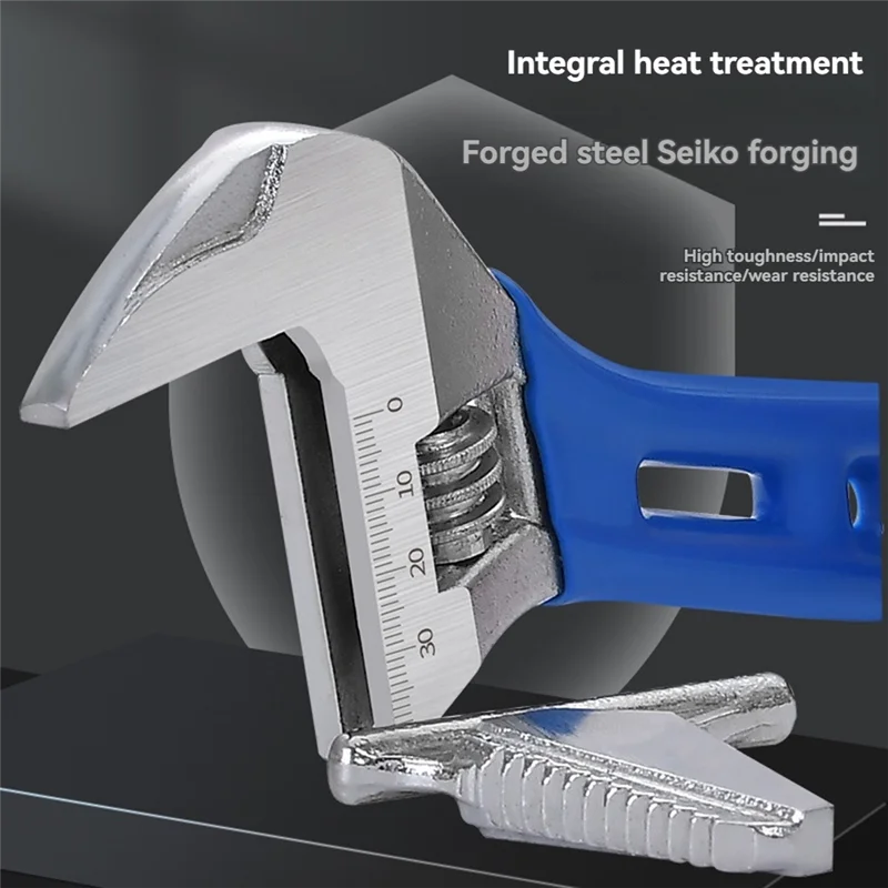 

TFORU-8Inch Adjustable Wrench Steel Universal Spanner Bathroom Wrench Household Large Open Plumbing Repair Tools