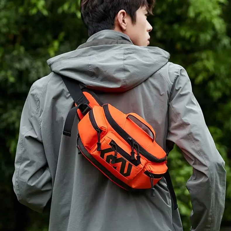 

Поясная сумка для велоспорта на открытом воздухе, многофункциональная поясная сумка из ткани Оксфорд, водонепроницаемая, большая вместительная тактическая нагрудная сумка для пешего туризма