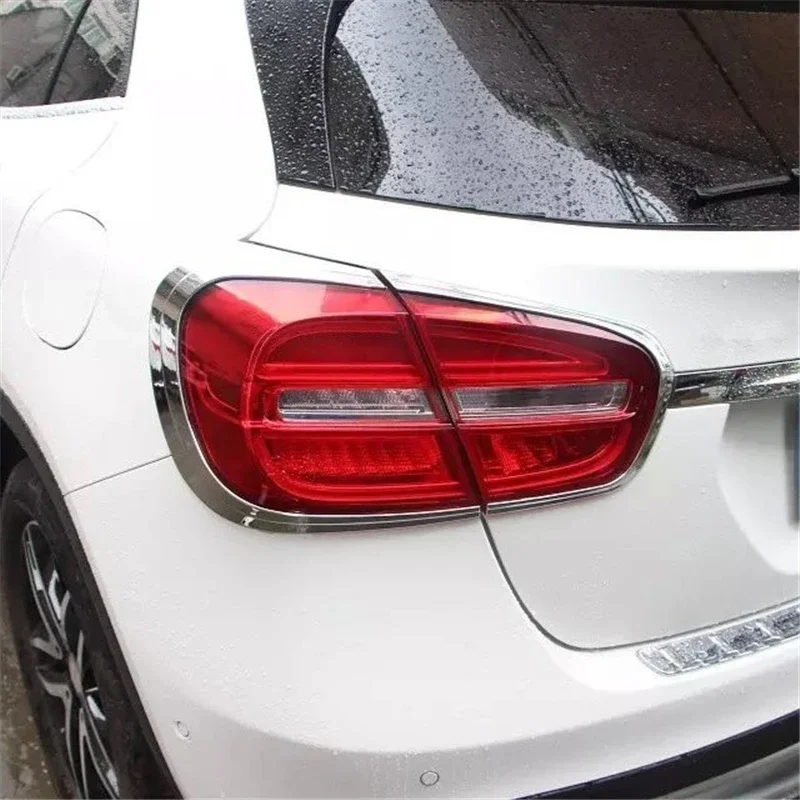 

WELKINRY For Mercedes Benz GLA X156 1st Generation 2014 2015 2016 ABS Chrome Car Tail Rear Lamp Light Trim