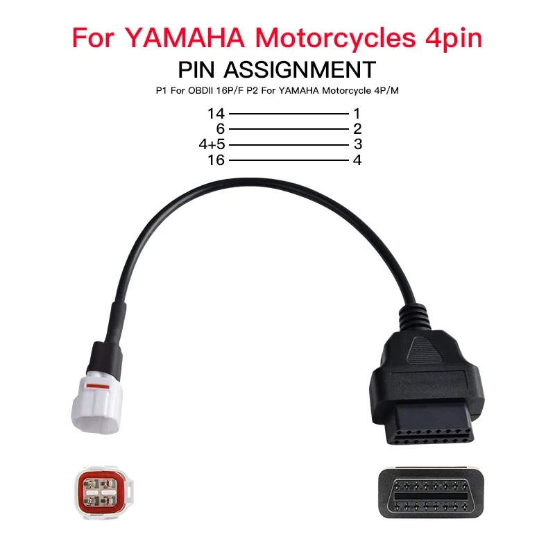 

OBD2 Motorcycle For YAMAHA 3Pin 4Pin Connector For Motobike For HONDA 4Pin For KTM 6pin For Harley Ducati Moto Extension Cable