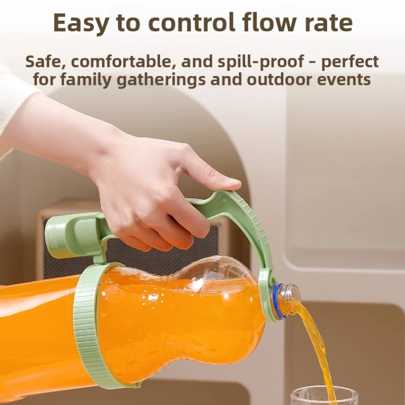 Adjustable Large Cola Bottle Handle with Lid Opener Multi Purpose Oil Jug Holder for Easy Pouring and Storage