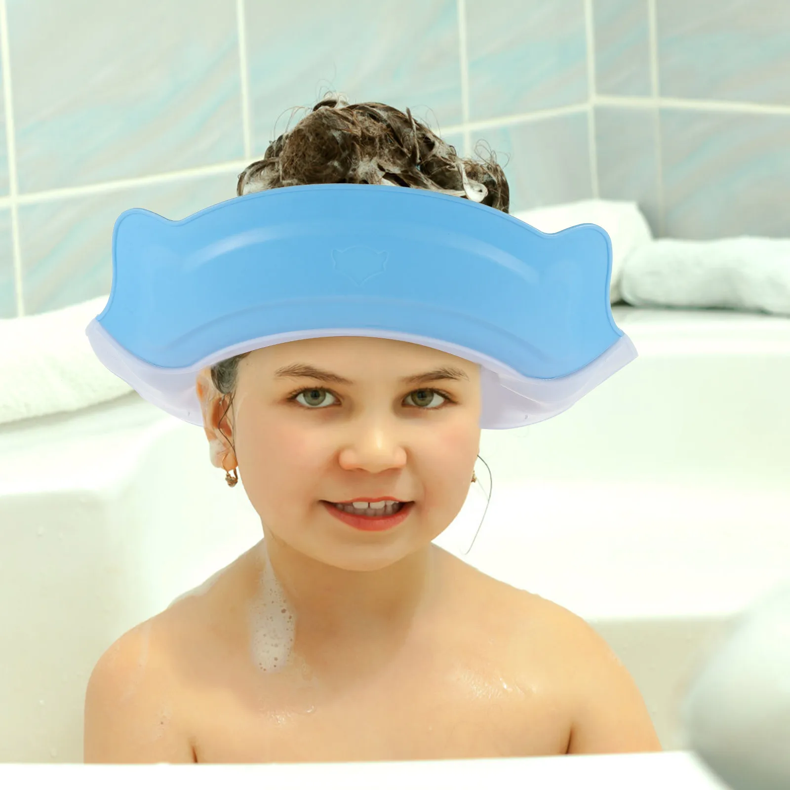 

Детская шапочка для душа, водонепроницаемая шапочка для мытья волос, детский купальный материал из полипропилена, мультяшный дизайн, практичный, длительный срок службы, регулировка младенцев