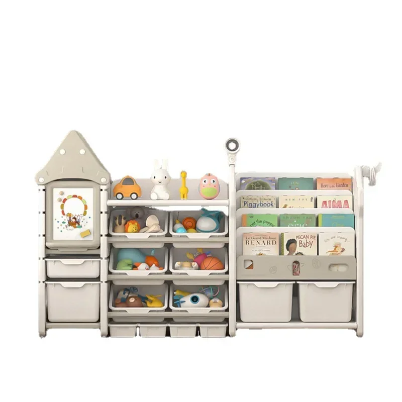toy storage Household multi-layer shelf storage cabinet Baby cartoon toy cabinet drawing board