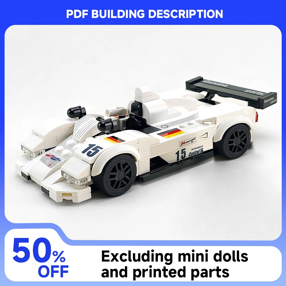 

256PCS MOC 1999 Le Mans Speed ​​Series V12 Racing Car LMR Building Blocks DIY Assembly Car Model Toy Children's Birthday Gift