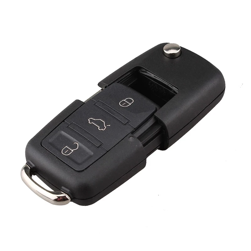 Keyecu 1J0 959 753 AH Flip Remote Car Key 433MHz ID48 for Volkswagen VW Beetle Golf Passat Bora 2002 2003 2004 2005 1J0959753AH