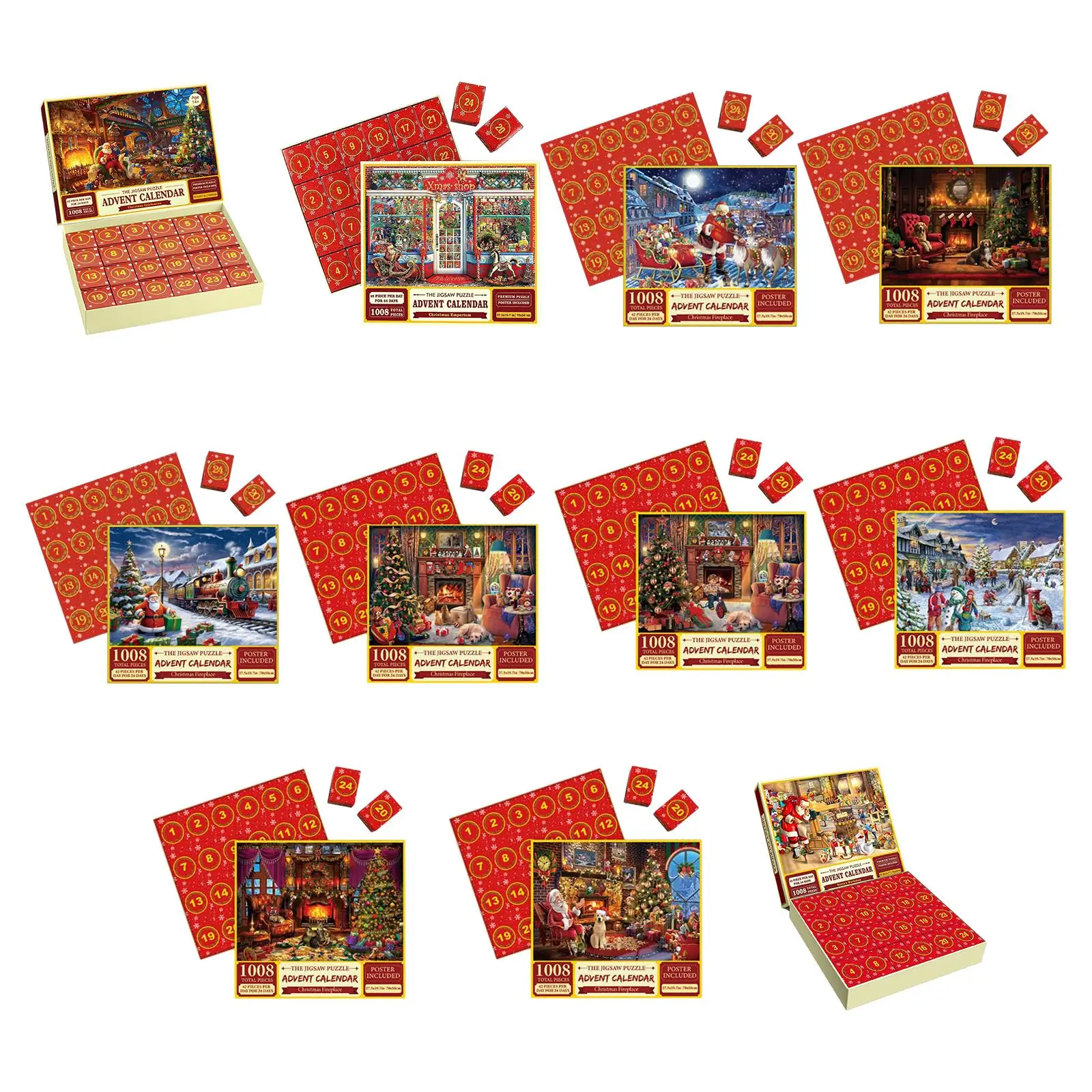 Merry Christmas Puzzle Unique Gift Holiday Puzzle Set for Kids