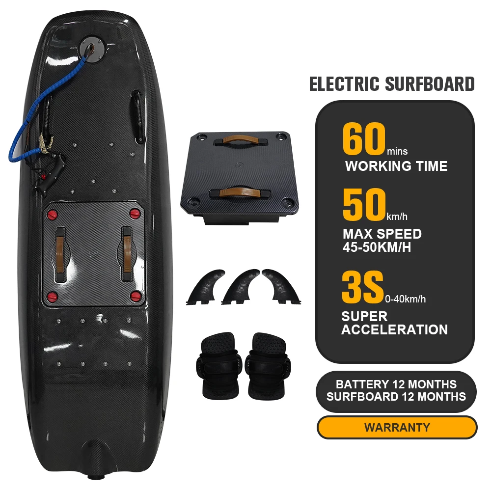 Fast Speed 50KM/H Carbon Fiber Electric Jet Board Includes Accessories for Ocean Waters Adult Surfing