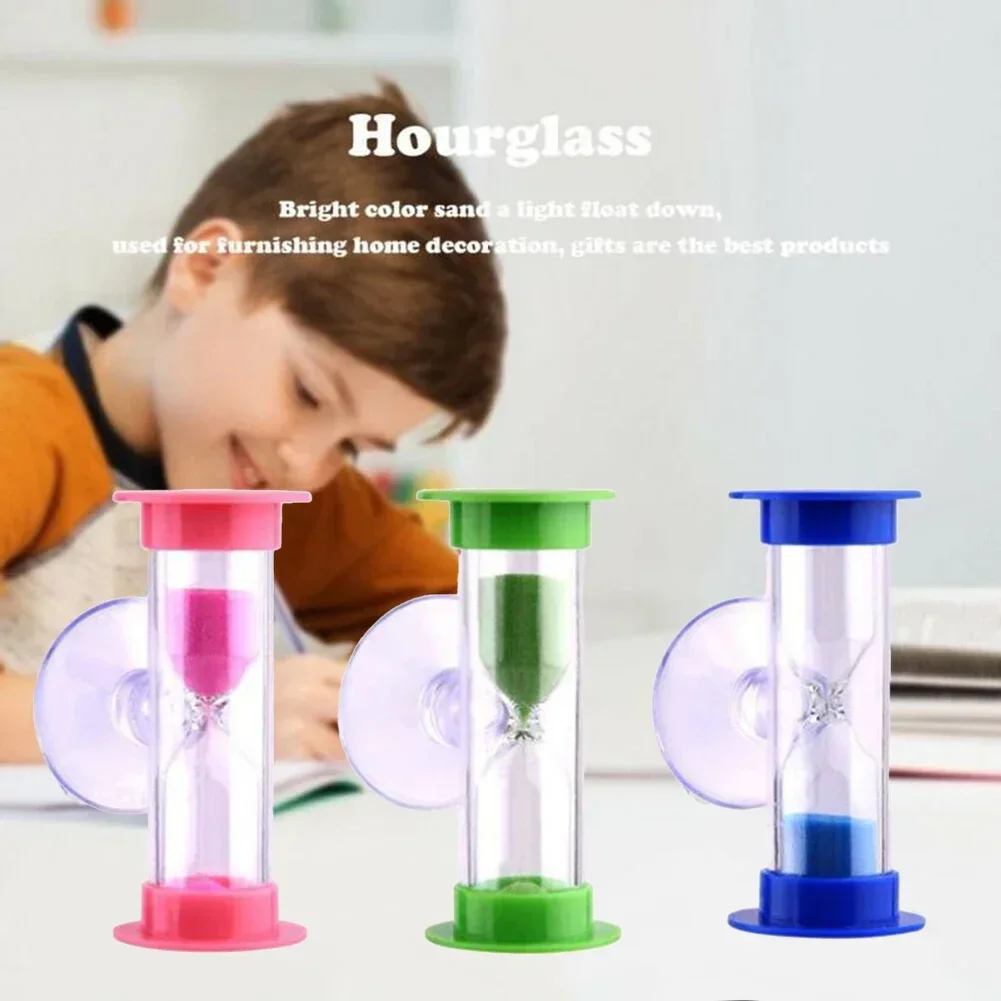 1Pcs Colorful Hourglass Sandglass Sand Clock Timers Set 2mins For Brushing Children's Teeth Cooking 6*2.5cm