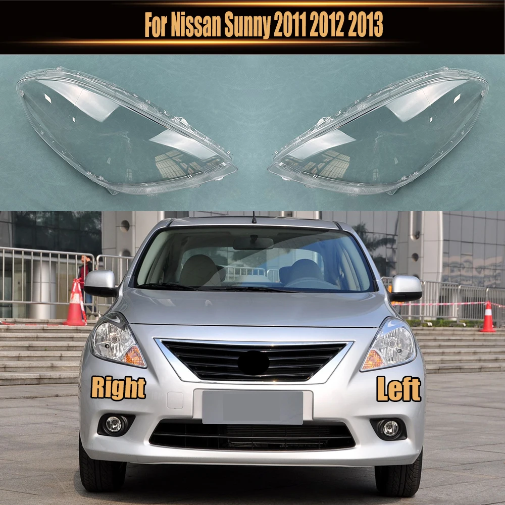 

Для Nissan Sunny 2011 2012 2013, автомобильные аксессуары, прозрачный абажур, крышка фары, абажур, корпус фары, линза из плексигласа