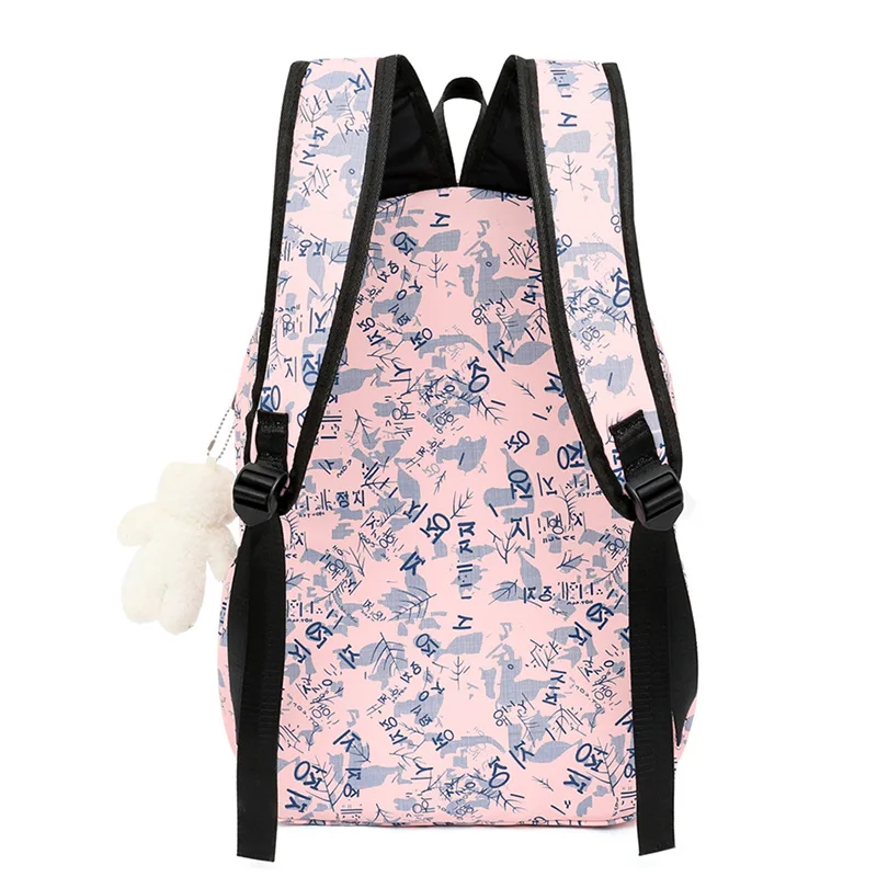 Mochilas escolares con estampado de 3 unids/set para niños y niñas, morral escolar de moda para estudiantes