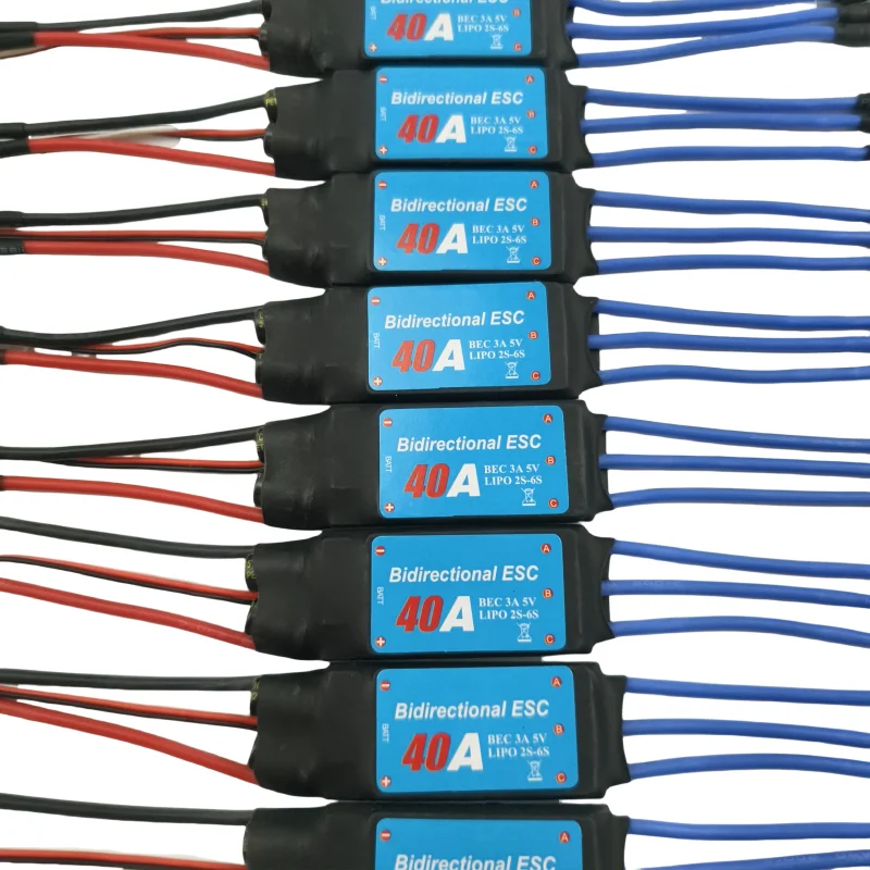 سفينة ثنائية الاتجاه بدون فرش يتم التحكم فيها كهربائيًا 40A ESC للمروحة الهوائية للسيارة بجهاز التحكم عن بعد