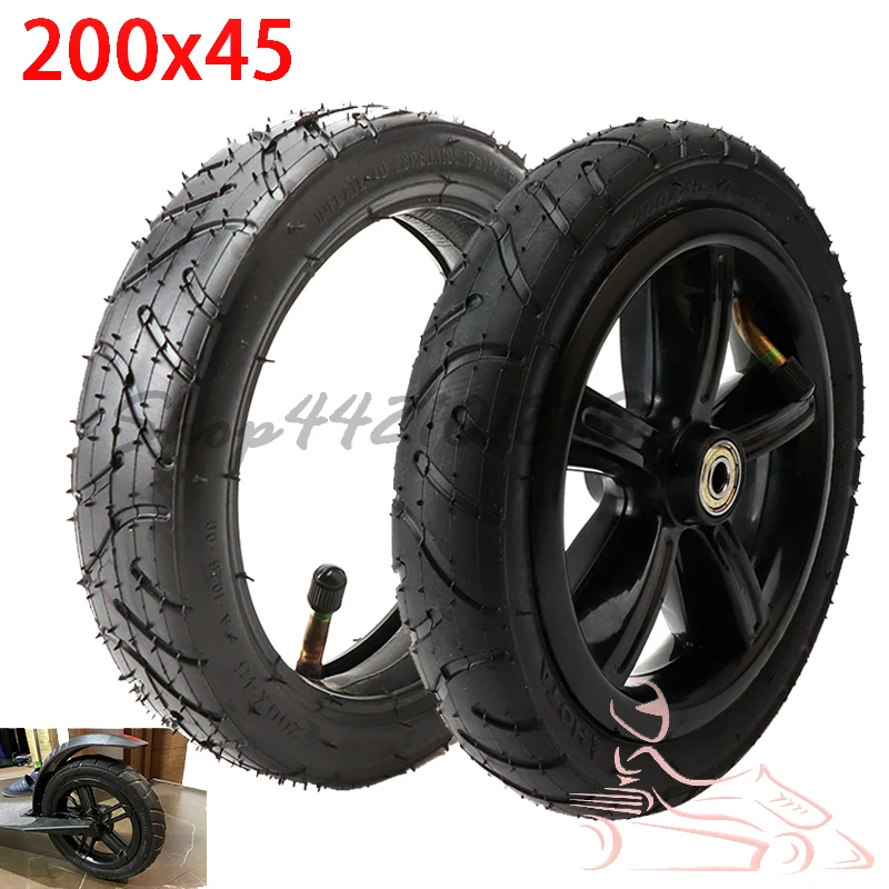 

8mm 10mm Inner Hole Good Quality Wheel 200x45 Wheel 8 Inch Castor Wheel with Tyre & Tube Motorcycle Parts Electric Scooter