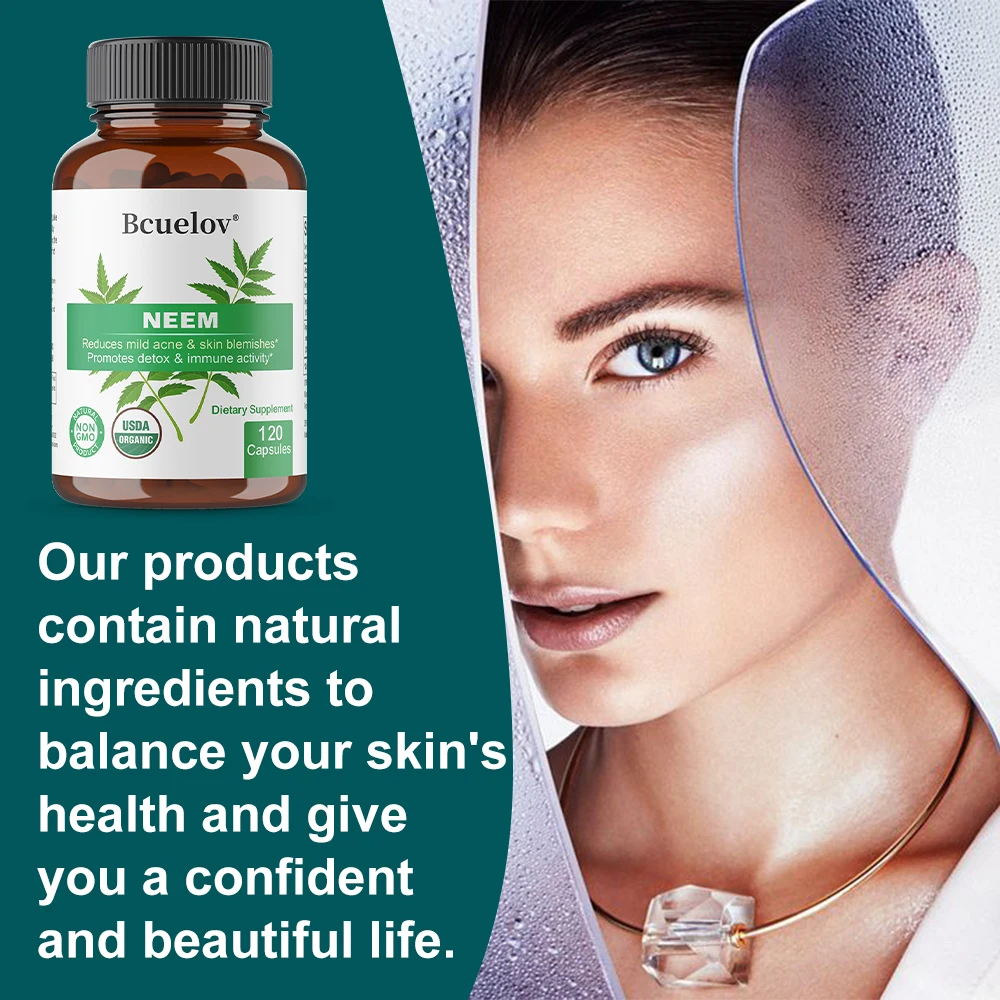 

Капсулы Neem Leaf — органическая травяная добавка, антиоксидант, поддерживает кожу, иммунитет и здоровье печени, детокс, веган, без глютена