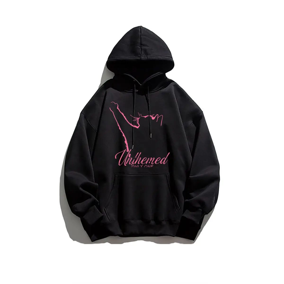 

American Simple Cat Print Hoodie Sweater Autumn and Winter New High-class Men's and Women's Fashion Brand Top