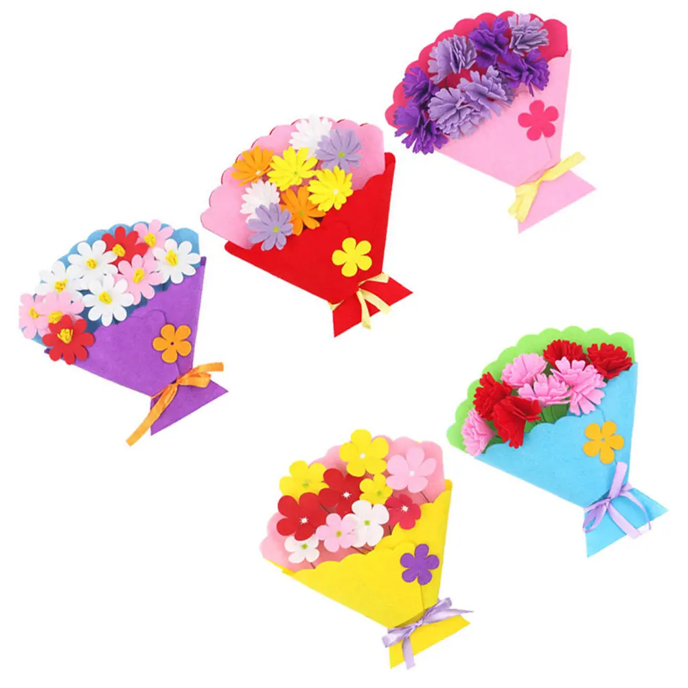 

Набор для творчества для детей: 3 шт. Наборы для создания букетов своими руками из нетканого материала. Развивающий набор для рукоделия, способствующий сенсорному и когнитивному развитию.