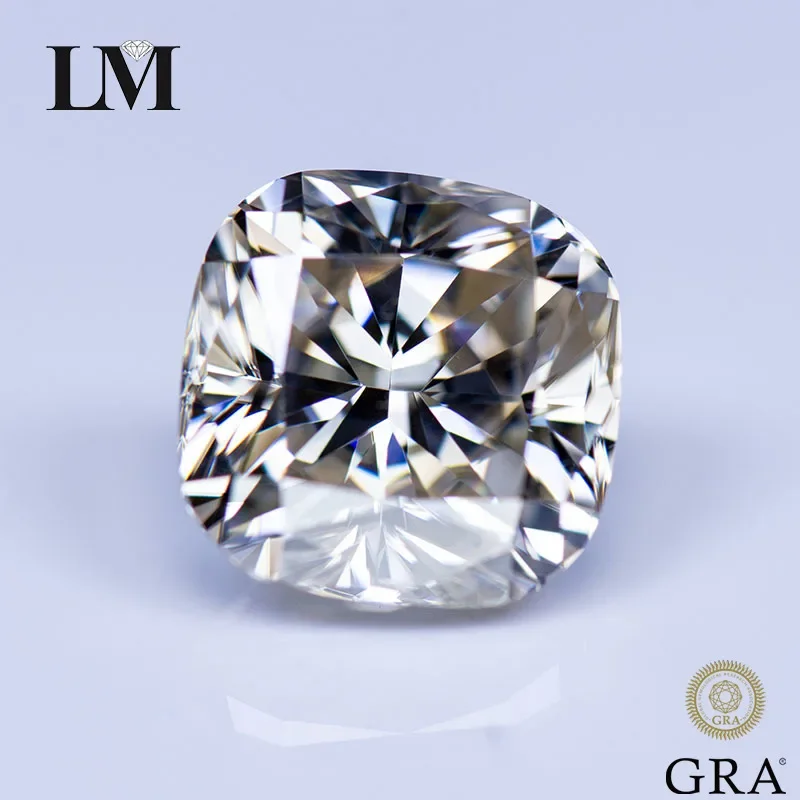 

Moissanite Stone Natural Color Tea Yellow Cushion Cut Lab Grown Diamond for Charms Woman Jewelry Making with GRA Certificate