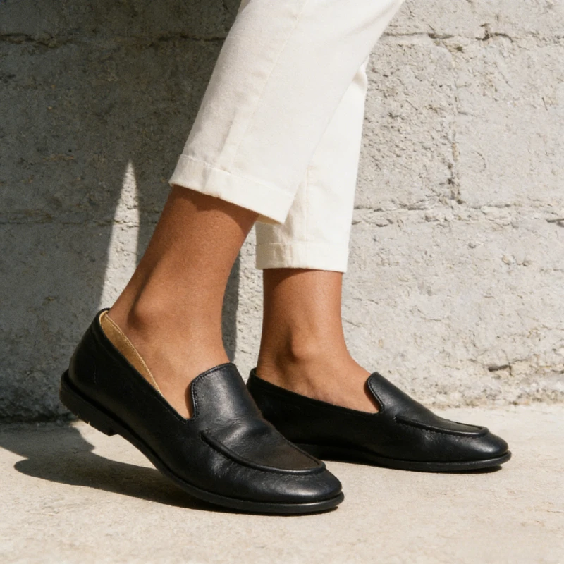 新作レディース本革ローファー フラットスリッポンシューズ 快 - Women'S Shoes In Wide Width のレビューと価格