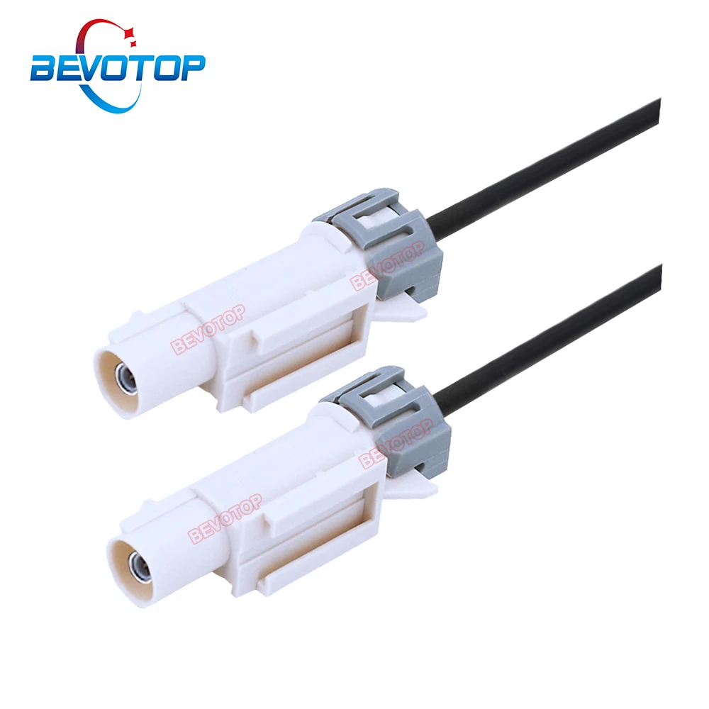 

1PCS New Waterproof Fakra Cable White B Male to B Male Plug Connector Fakra Jumper RG174 Cable Car Camera BEVOTOP Auto Cable