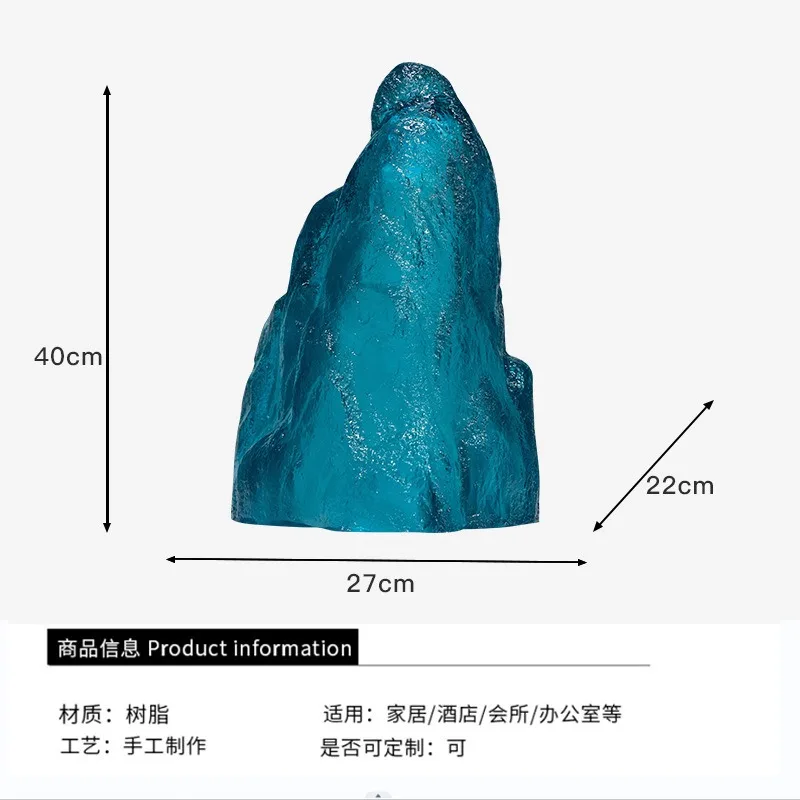 New Chinese rockery model house ornaments office crystal soft decorations