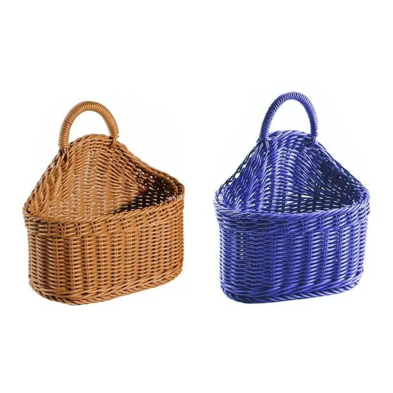 

Versatile Hanging Storage Organizers Basket Sturdy PP Weave Wall Mounted Accessory for Home Decoration and Office Use