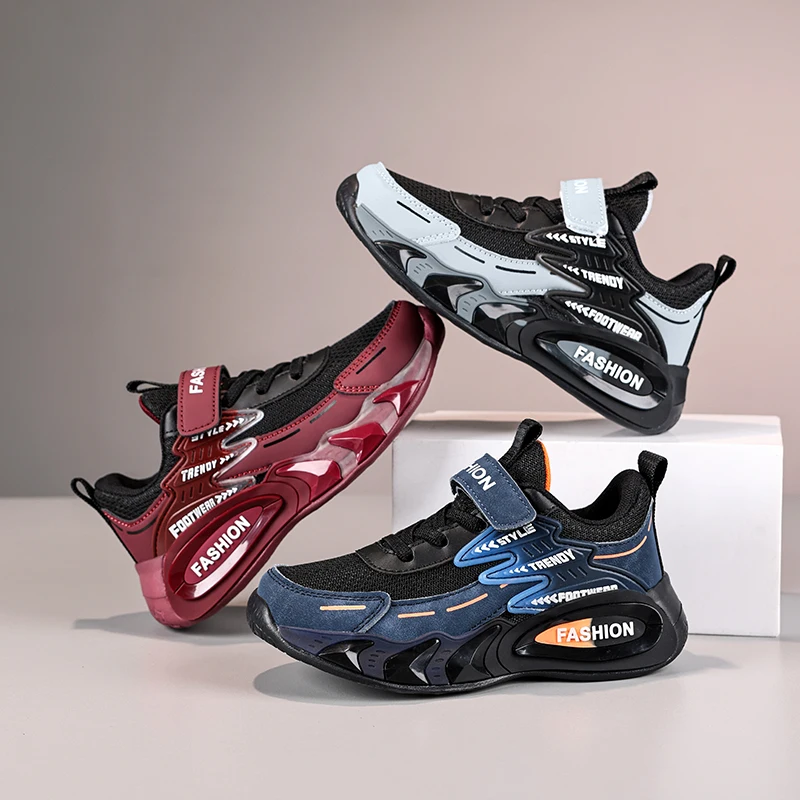 

Детские летние дышащие кроссовки из сетки, легкие нескользящие кроссовки для мальчиков, удобная уличная повседневная спортивная обувь для детей