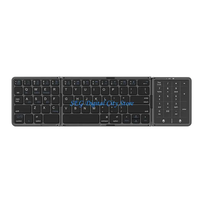 U75B 64Keys Ergonomic Portable Bluetooth-Compatible Keyboards With Touchpads Fast Charging for PC