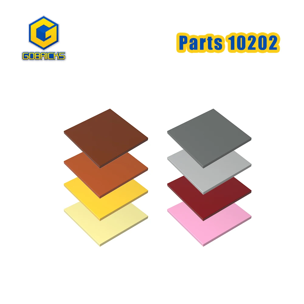 

Gobricks 50pcs 10202 MOC Mixed Color Tile 6 x 6 Parts with Bottom Tubes Compatible DIY Assmble Building Blocks Creative Model