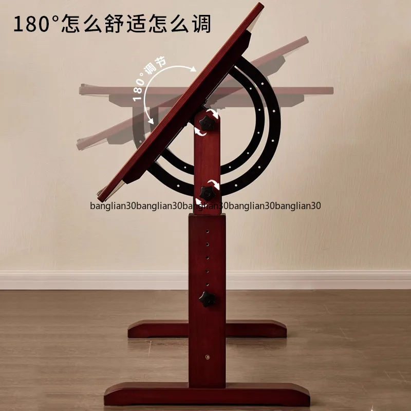 Solid Wood Can Rise Painting Drawing Table Art Students Special Design Drawing Workbench