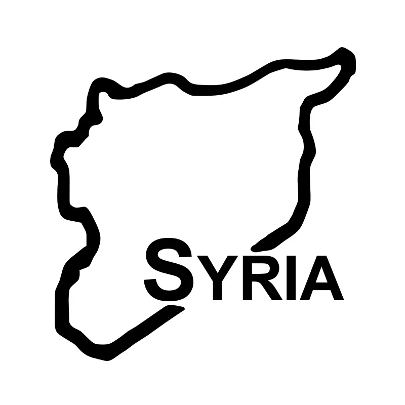 

Car Sticker for SYRIA Map Outline Vinyl Decal Waterproof Auto Decors on Carbody Bumper Rear Window