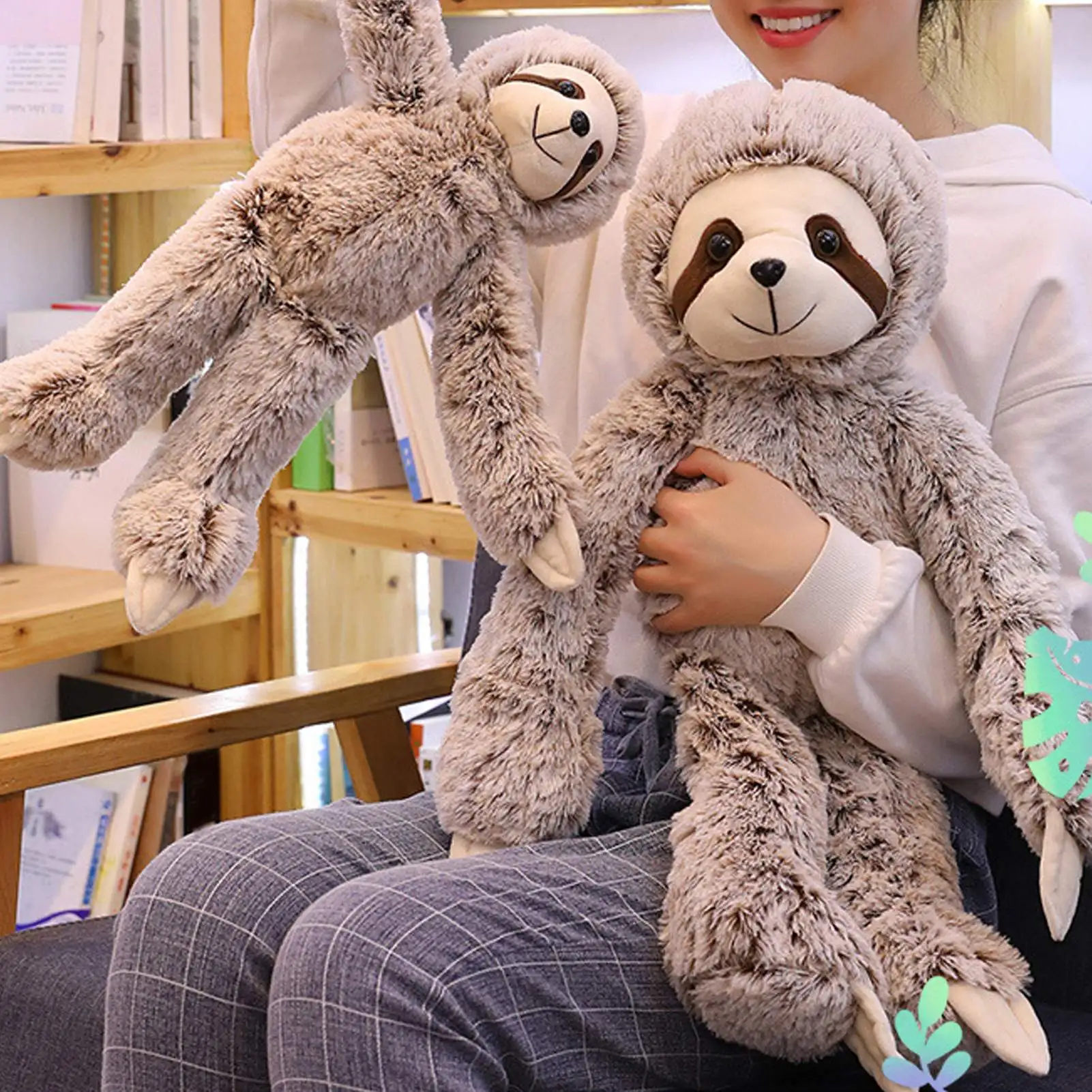 Sloth Stuffed Animal Stuff Doll Plush Soft Toy Funny Cute Lifelike Decoration Ornament