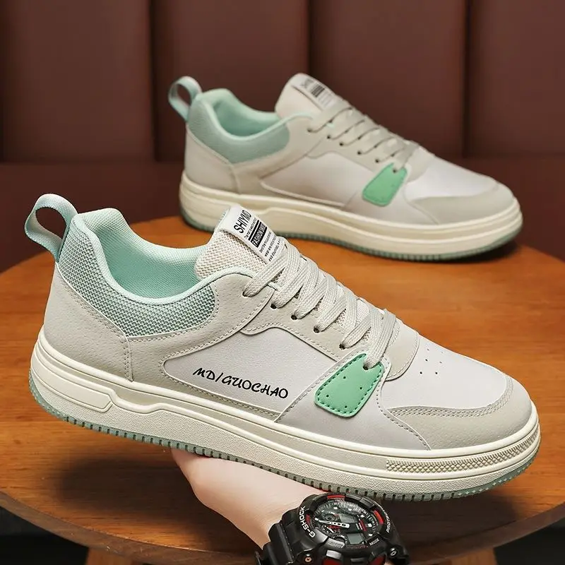 

Men's Low-Top Sporty Casual Shoes Spring Summer Trendy Versatile Teenagers Anti-Slip White Shoes Comfortable Breathable Rubbe...