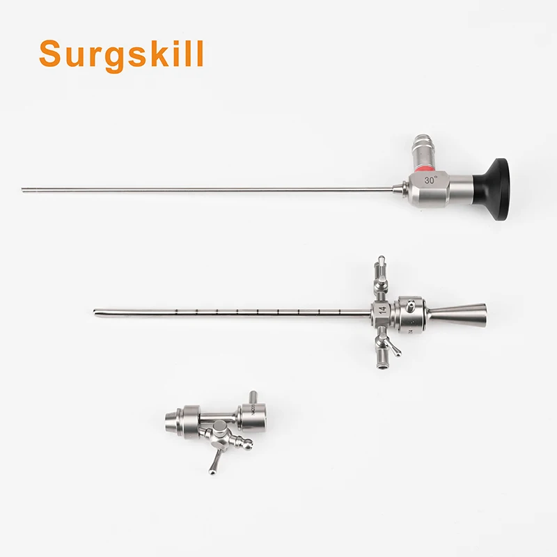 

Pediatric Cystoscope Set 30 Degree 2.7x 190mm with Sheath and Bridge Single Channel for Urology Rigid Endoscope Surgery Teach