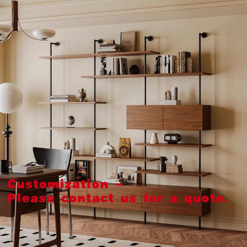 

Customize.Modern Minimalist Home Display Rack Wabi-Sabi Style Living Room Storage Rack Wall-Mounted Floor-Standing Minimalist Bo
