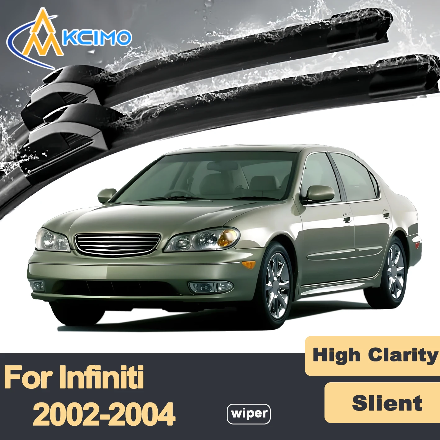 Резиновые прочные бесшумные щетки стеклоочистителя премиум-класса, 2 шт. для Infiniti I35 A33 2002-2004 Nissan Cefiro Maxima Maxima QX