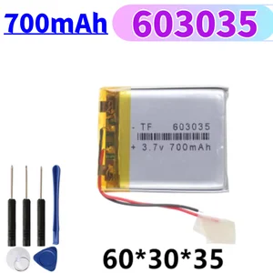 Bilashmart 3.7V 700mAh 603035 Lithium Polymer Li Po li ion Rechargeable Battery MP3 MP4 MP5 GPS DVD tablet Bluetooth camera Lipo cell