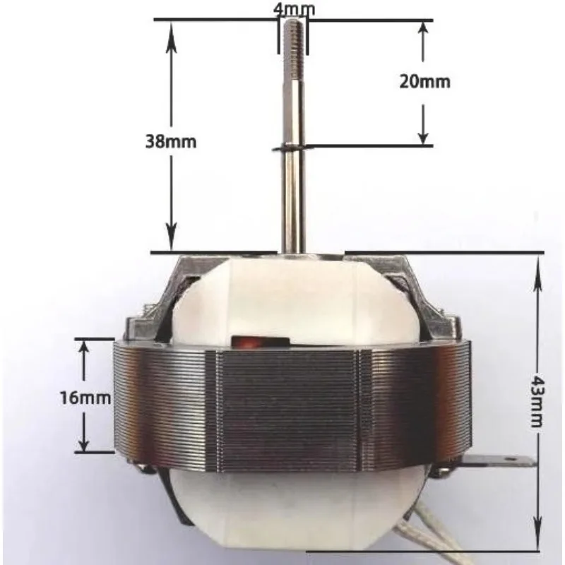 

Мотор для аэрофритюрницы YJ58-16, 220В, асинхронный, с экранированными полюсами, с вентилятором