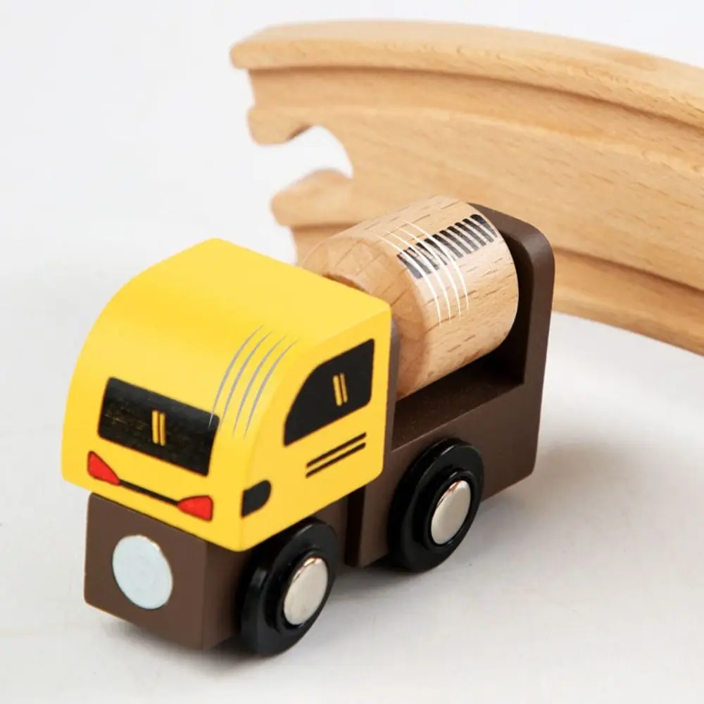 

Wooden Variety Assembling Car Combination Robot Magnetic Track Engineering Small Train Puzzle Detachable