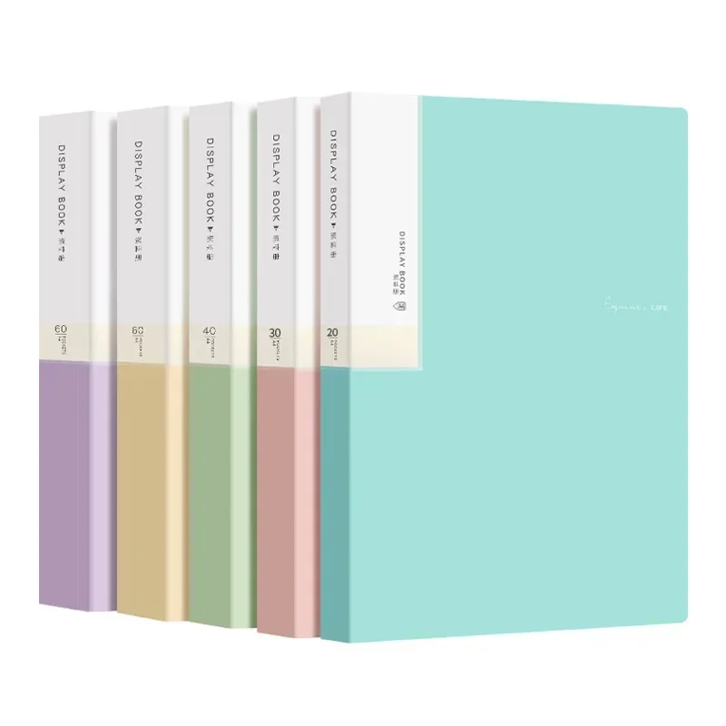 20-60 Page Durable Data Book A4  Insert Folder Picture Book Storage Folder, Multi-layer Large-capacity Classified Office Folder