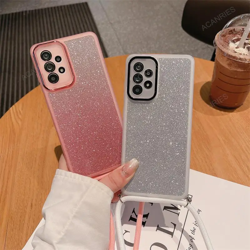 Para Xiaomi Mi Poco X5 Pro X3 NFC M5 M3 M2 M5s C65 C55 C51 C50 C40 C31 cordón cruzado funda suave con brillo transparente Poko X 5 3