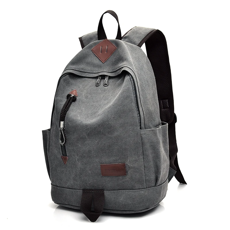 New Fashion Men Canvas Backpacks Large School Bags For Teenagers Boys Girls Travel Laptop Backbag Mochila Rucksack High Quality