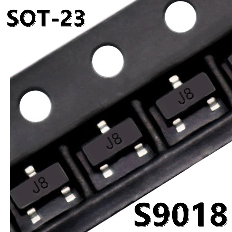 أنبوب طاقة كريستالي ، SMD Triode SOT-23 ، S9018 ، J8 ، 50