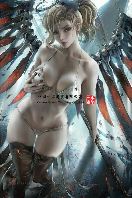anime sticker wall art poster sexy anime girl poster video game character decal Sexy nurse poster for Internet Bar hotel wall