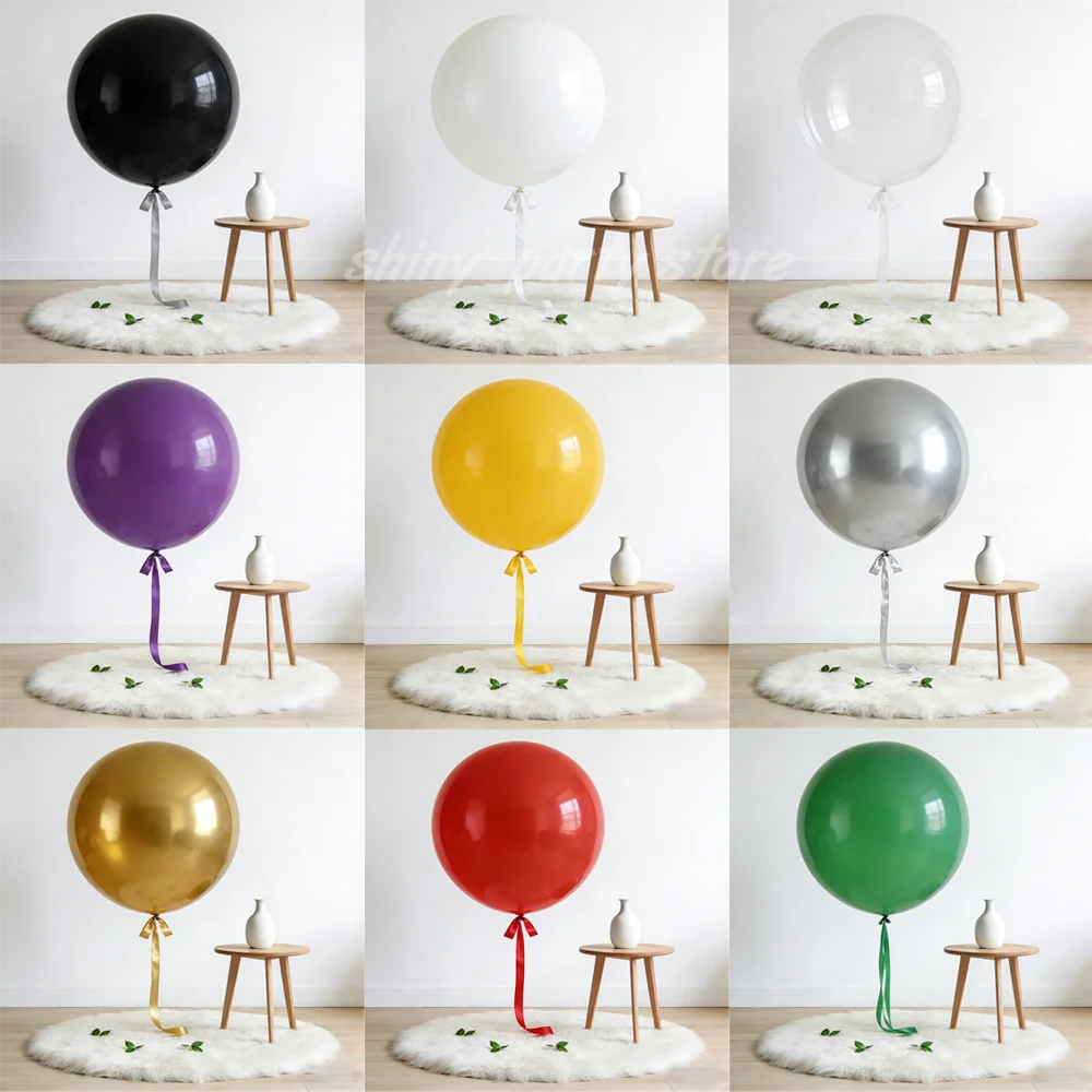 

1pc 36inch Black Wedding Party Background Baby Shower DIY Welcome Decoration Kid Birthday Event Celebration Matte Big Balloon