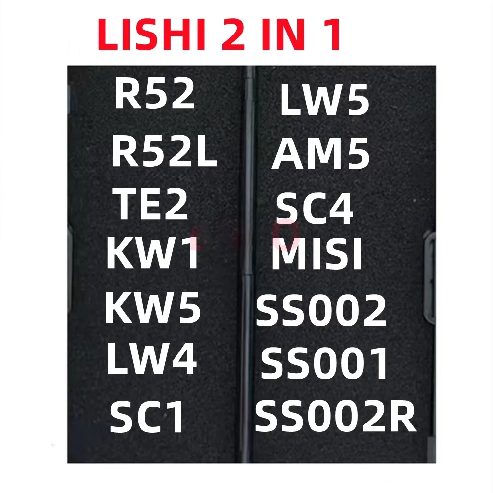 Lishi 2 IN 1 Tool Sc1 Sc4 ss002pro Kw1 Kw5 R52 R52L AM5 LW4 LW5 TE2 SS001 BE2- 6 lishi 2-in-1 Decoder Tool Hand Tools