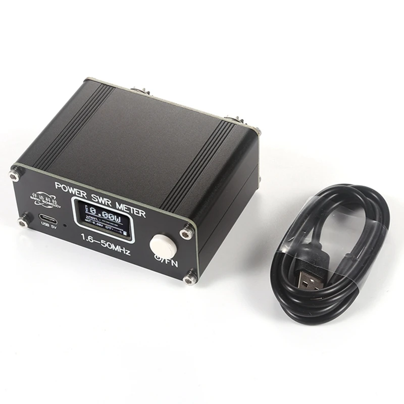 Medidor de potência swr 150w medidor de potência swr hf medidor de onda permanente de ondas curtas cw ssb com display 1.6-50mhz