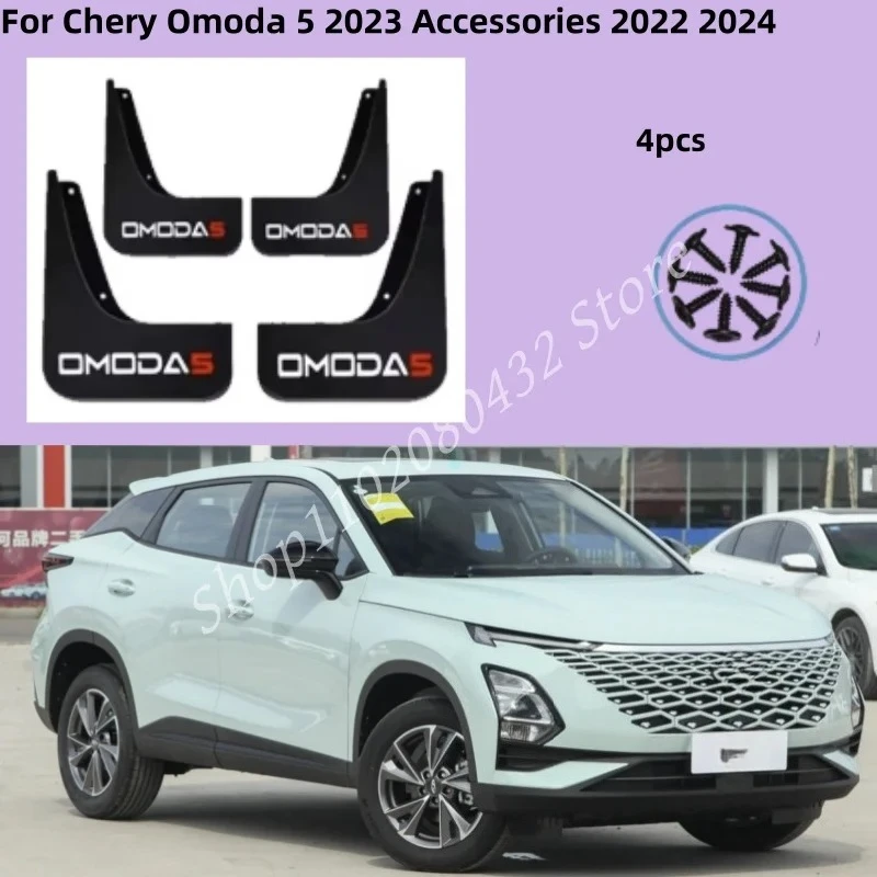 

Car Mud Flaps For Chery Omoda 5 2023 Accessories 2022 2024 C5 Fownix FX Car Mudguards Splash Guard Front Rear Fender Accessories