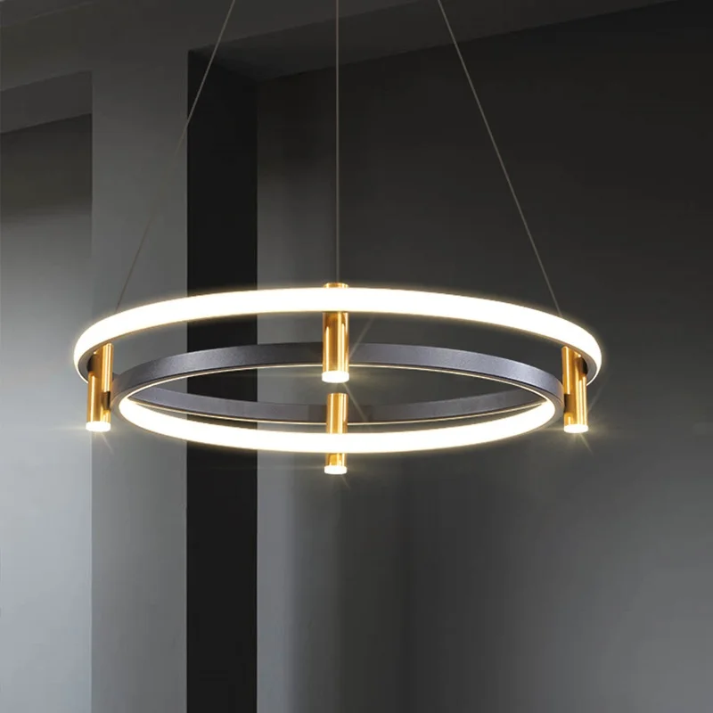 

Nordic Circular Led Pendant Lights Restaurant Living Room Dining Table Kitchen Hanging Lamps Home Decoration Lighting Fixtures